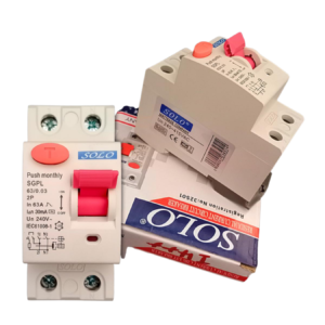 SOLO Earth Leakage Circuit Breaker 2 Polos 63A 240V