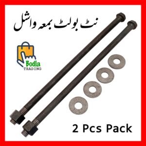 2 Pcs Pack 1/2 inch Width, (4 Sotar) Black Hexagonal Nut and Bolt Screw Nut Bolt 10 Different Size Available