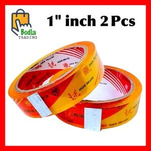 2 Pcs Packing Tape Scotch Tape 1 inch- 50 yards super Adhesive Transparent Tape High Quality