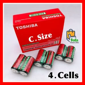 4 Pcs Orignal TOSHIBA C Size Cell General Purpose