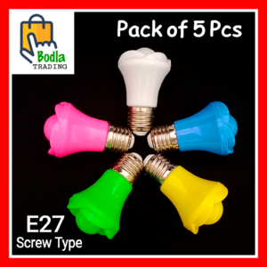 5 Pcs Led Night Bulb 1.5 Watts E27 Screw Type Energy Saving Led Bulb Vest Quality Product (Zero Blub)