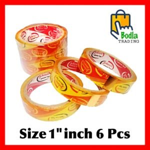 6 Pcs Packing Tape Scotch Tape 1 inch- 50 Yards super Adhesive Transparent Tape High Quality