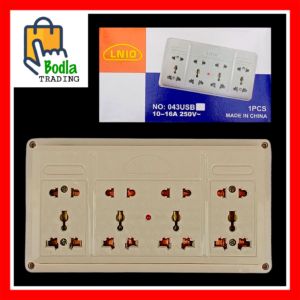 8 Ports Original LNlO Power Electric Multipurpose Extension Board-Power Extension/ Power Socket/Power supply Extension Lead without Wire