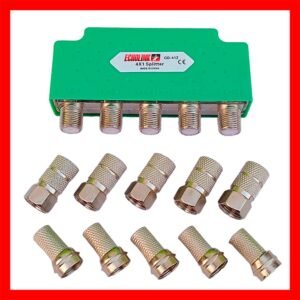 DiSEqC Switch 4×1 With 5 RG6 and 5 RG7 Connectors For Dishes 4 LNB Connect Full HD Water Proof
