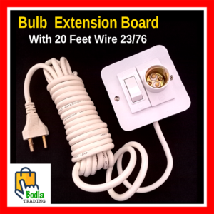 LED Bulb Extension Board, Extension Wire For LED Bulbs, 20 Feet Wire 23/76, B22 Pin Type Holder Best Quality