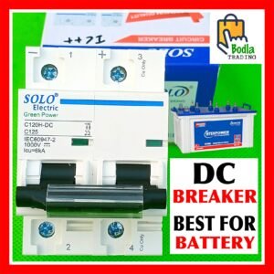 SOLO 2 Pole 125A DC 1000V Circuit Breaker Direct Current Fuse for Battery Protection