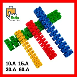 Wire Connector, Connector Strip Brass Terminal, Heavy Duty Plastic Body 12 Way Wire Joint 10A, 15A, 30A, 60A, 100A