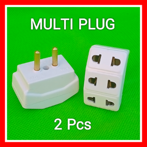 2 Pcs Electric Plugs and Power Socket for Household Electrical Appliances Multi Plug