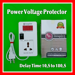INSPIRE Automatic Digital Power Protector Over & Under Voltage Protector for Fridge Refrigerator, Freezer, LCD TV, Computer etc. (Muhafiz Switch)