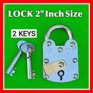 Desi Lock, Pad Lock, Taala Heavy Duty 5 Livers in 2 Inch Silver Colour with 2 keys