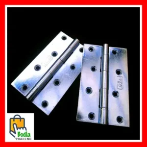 2 Pcs 4" Inch Door Hinge Star Brand Galvanized Iron Silver