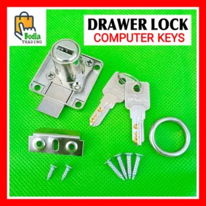 Drawer Lock Furniture Desk Cabinet Lock With Computer Keys 3/4 Chrome High Quality