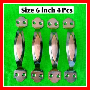 4 Pcs Iron Door Handle's Size 6 inch Long With Screw
